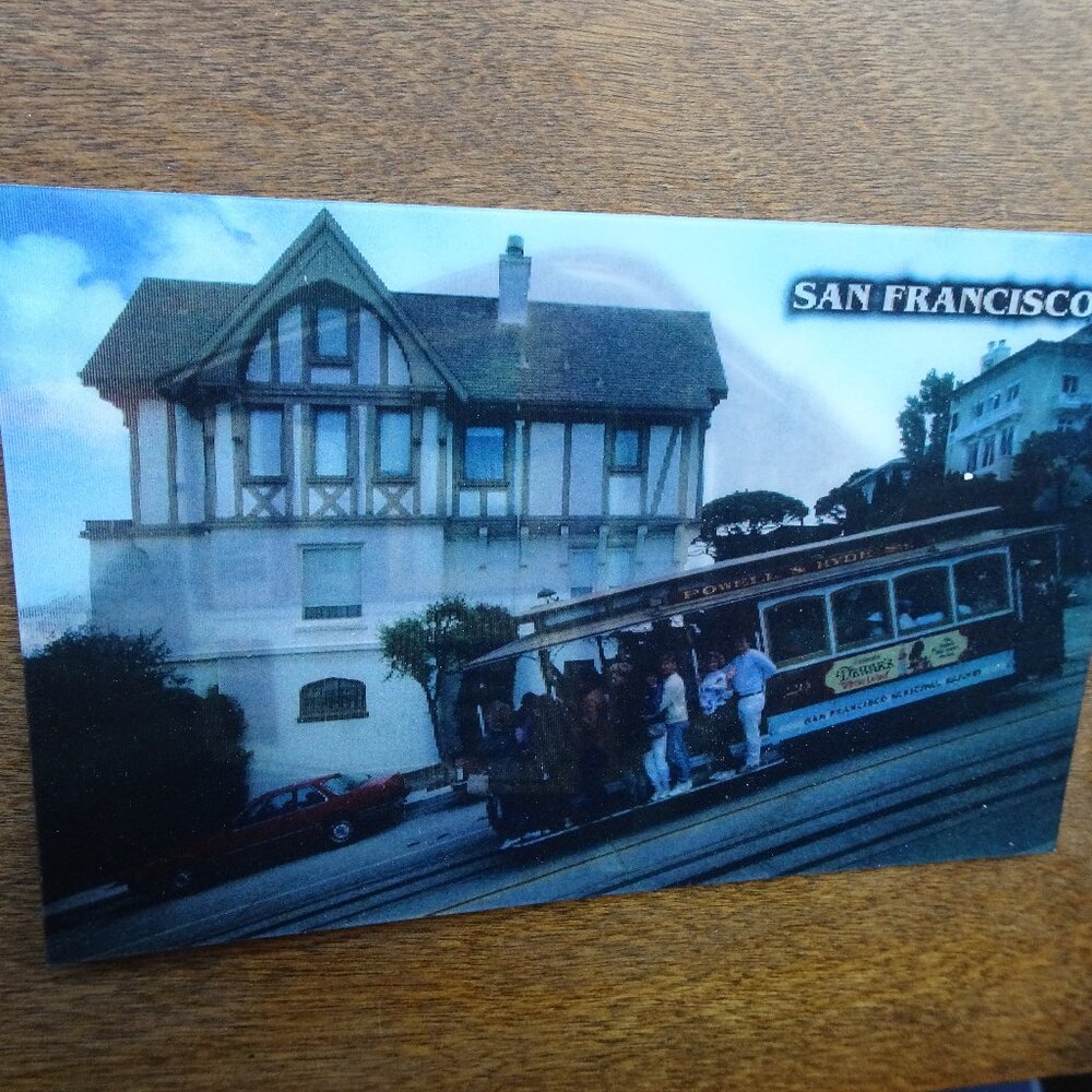 Vintage 3D Hologram Postcard San Francisco